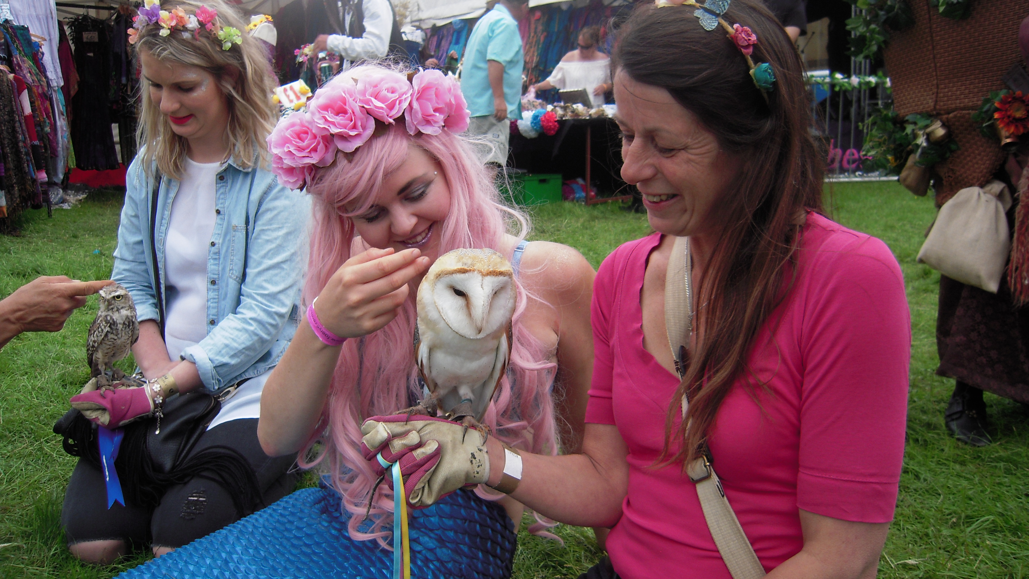 St Ives Mermaid meets Bird Lady of Fowey